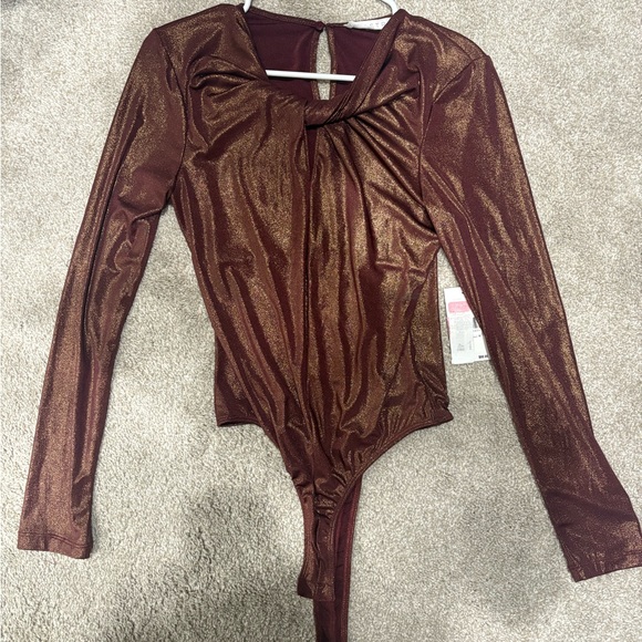 Astr Tops - Astr Shimmering Bronze women’s Bodysuit